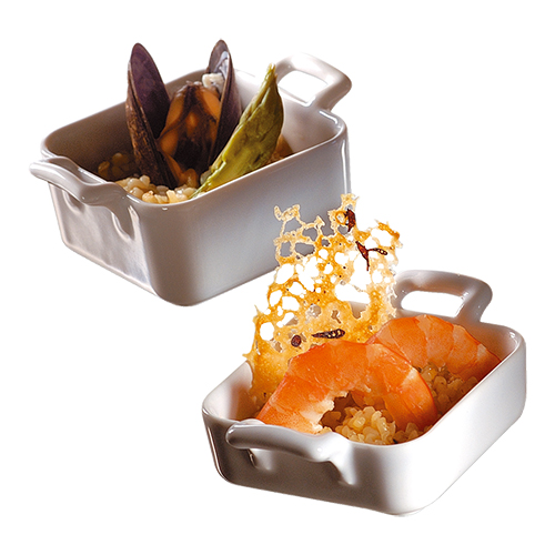 Revol - Coupelle carreé blanche - 7x7x2,3 cmh